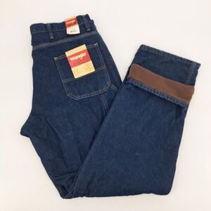 NET Wrangler Authentics Mens Fleece Lined Carpenter Jeans Blue 36x34 ZM4FLDI
